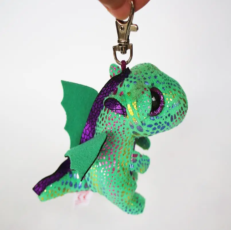 New Arrival Ty Beanie Boo Boos 3" Key Clip Cinder the Dragon Pendant