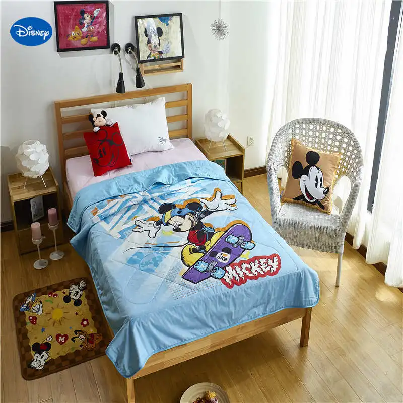 

Disney Sports Mickey Mouse Prints Quilts Comforter Bedding Cotton Cover Summer Child Boys Baby Bedroom Decor 150*200cm 200*230cm