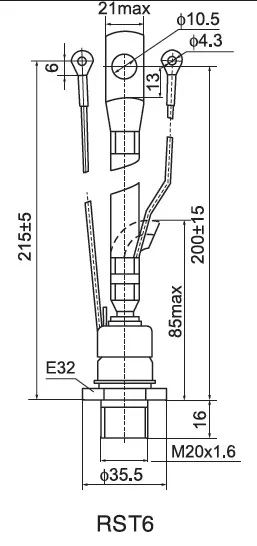 Управления тиристорами трубки: T161-160/T161-200/T161-250 300 В~ 1800 В