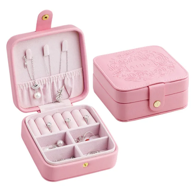 Best selling leather carrying case portable jewelry display cases