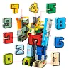 Los números mágicos creativo bloques de Montaje de bloques educativos figura de acción de transformación Robot deformación inglés Juguetes ► Foto 3/6