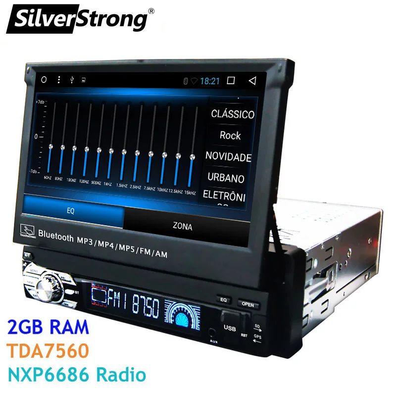 Perfect SilverStrong 1Din Android8.1 Universal 7inch Car DVD Auto Radio Android Car Stereo Universal multimedia by Kaier produces 1