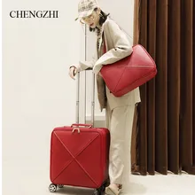 CHENGZHI 1" 20" 2" дюймовый Женский чемодан из ПУ-кожи для посадки, туристические наборы