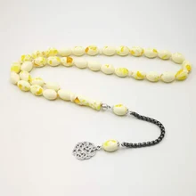 Стиль tasbih 33 45 66 99 бусины Подарок для Eid al-Adha Металл Трабзон кисточкой мужские исламские браслеты Misbaha