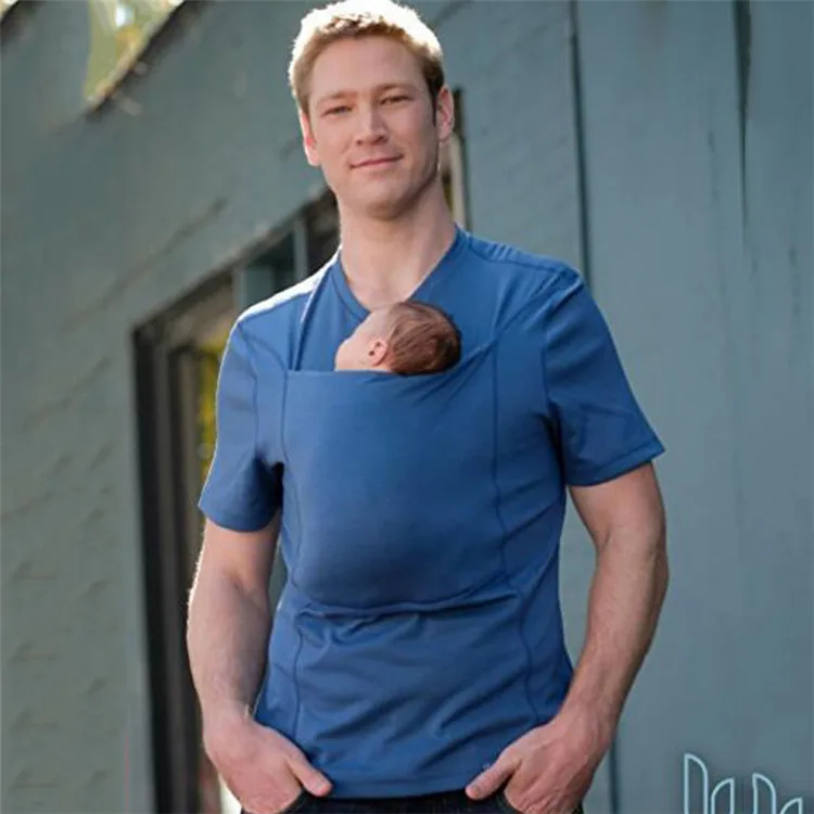 Summer 2018 New Baby Carrier Sling Kangaroo T-Shirt Maternity Baby Carrier Clothes Multifunction Father Mother Tee Shirt M-3XL (13)
