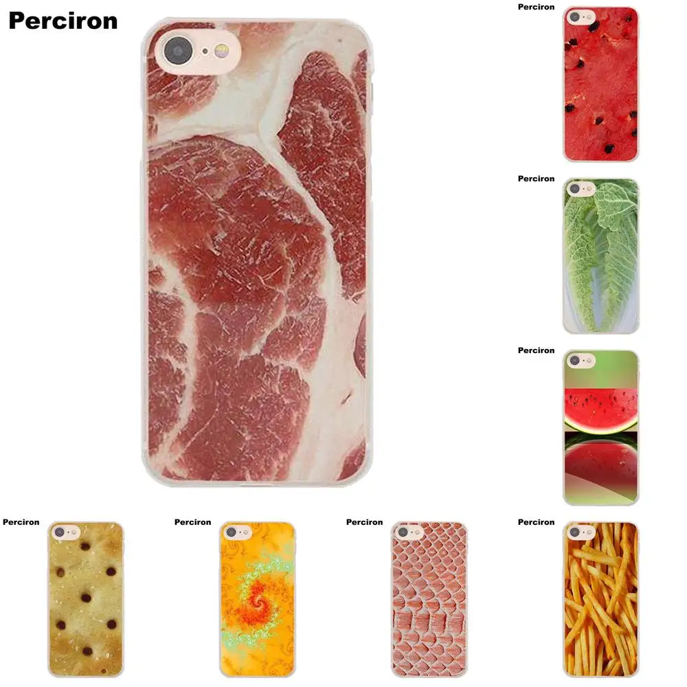 Еда печенье конфеты мясо рыба лосось для Apple iPhone X 4 4S 5 5C SE 6 6S 7 8 Plus LG G3 G4 G5 G6 K4 K7 K8 K10 V10