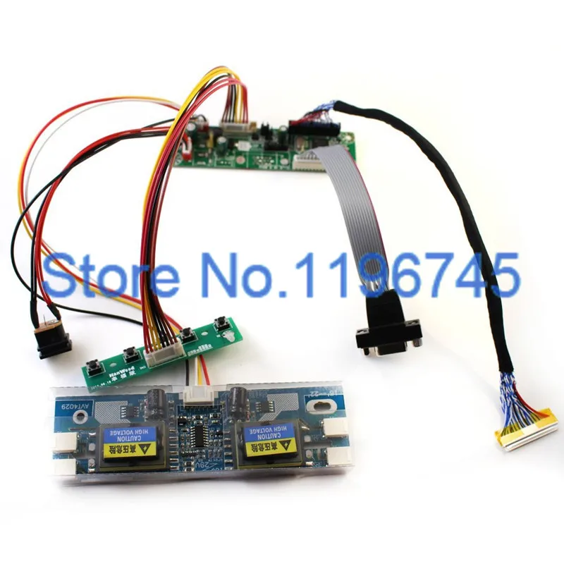 

MT561-MD LCD Monitor Driver Board Kit w/ Keypad VGA Cable 4-C Inverter Built-in 23 Programs Support 10-42'' LVDS Screen