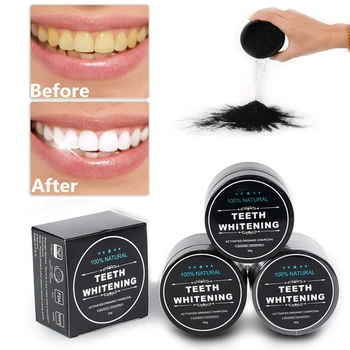 

New 30g Teeth Whitening Powder Smoke Coffee Tea Stain Remove Bamboo Activated Charcoal Powder Oral Hygiene Dental Tooth Care