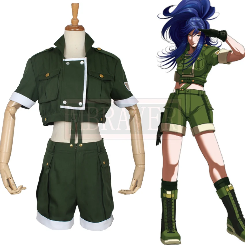 

The King of Fighter KOF Leona Heidern Cosplay Costume Custom Made Free Shipping