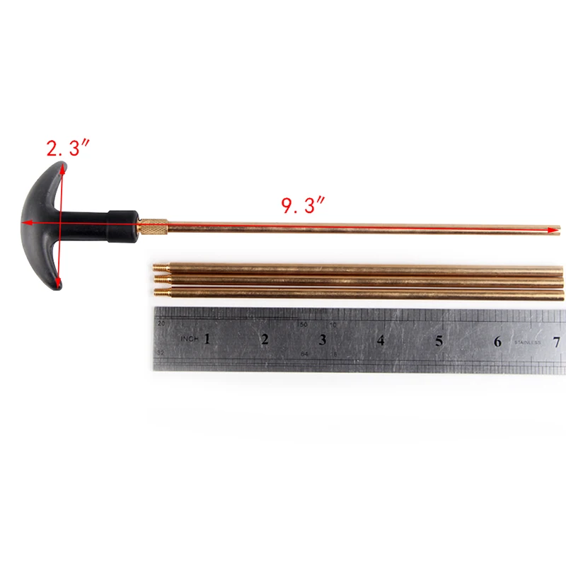 Tactical Gun Cleaning Rods Set Soild Brass Rod Thread 8-32 for Hunting Airsoft Accessories 6pcslot RL37-0056 (6)