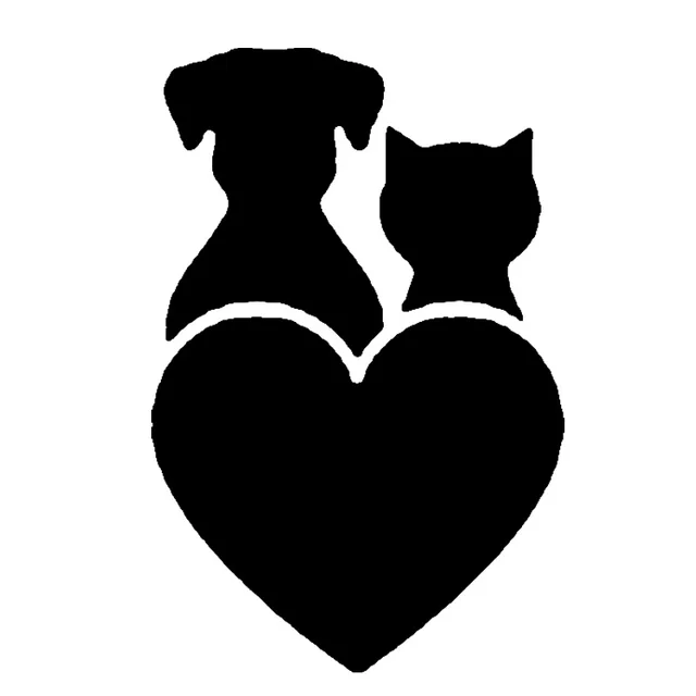 8.3*12.7CM Lovely Dog Cat Car Stickers Waterproof Vinyl Decal Car