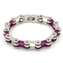 Punk Fashion Biker Chain&Link Bracelets Women 316L Stainless Steel Link Motorcycle Bracelets Jewelry Gift For Woman Wholesale цена Punk Fashion Biker Chain&Link Bracelets Women 316L Stainless Steel Link Motorcycle Bracelets Jewelry Gift For Woman Wholesale цены онлайн