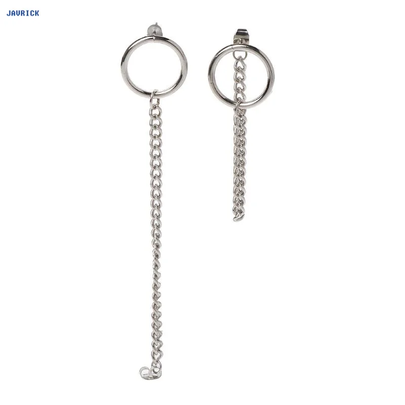 JAVRICK, асимметричная цепочка с кисточками, безопасная булавка, висячие серьги, корейские ювелирные изделия, изысканные серьги - Окраска металла: 5