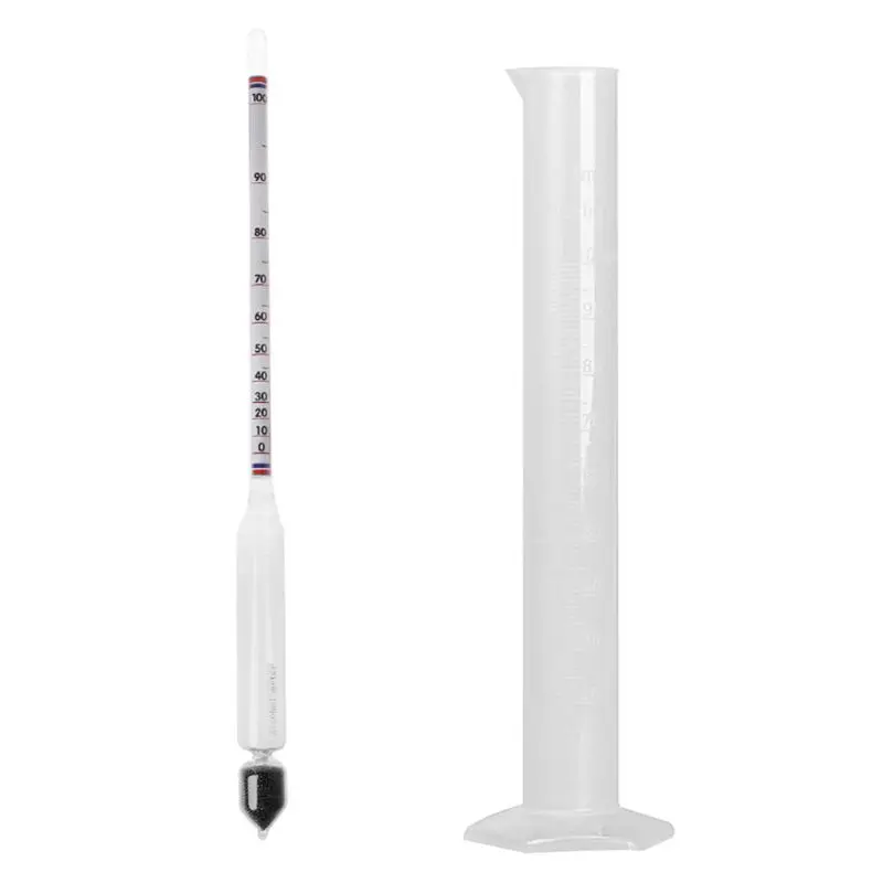0-50/0-100 Hydrometer Tester Vintage measuring bottle Set Tools Alcoholmeter Alcohol Meter Wine Concentration High quality | Инструменты