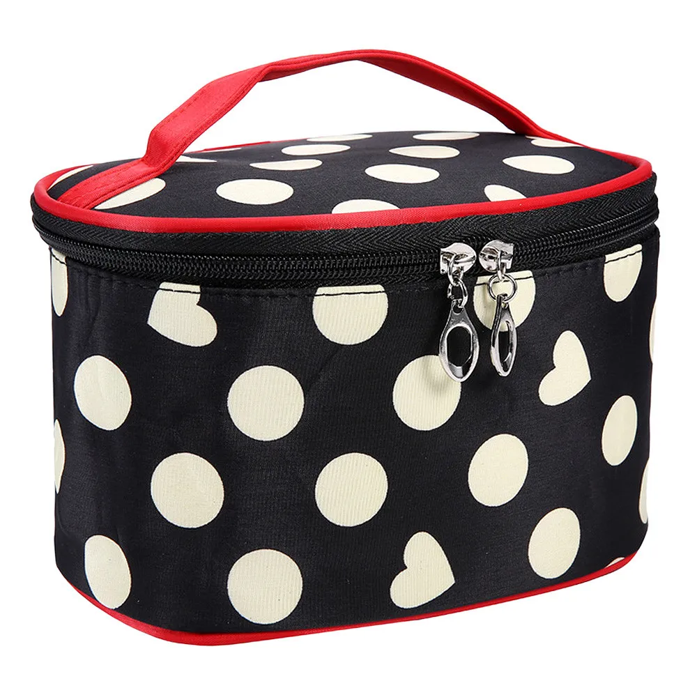 Женская переносная косметичка в горошек kosmetyczka przezzroczysta neceser mujer peque o trousse maquillage femme