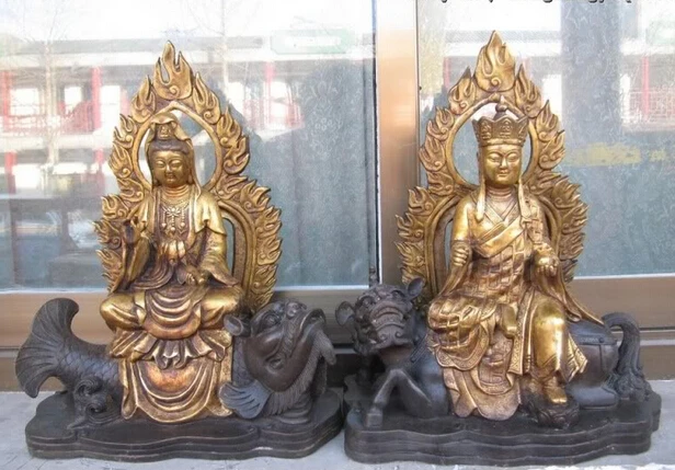 

bi003362 Tibet Buddhism temple Bronze "Kshitigarbha" Bodhisattva Kwan-Yin Buddha Statue
