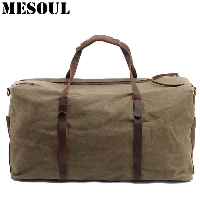 Men Canvas Duffle Bag Oversized Waterproof Luggage Travel Bags Male Men Canvas Duffle Bag Oversized Waterproof Luggage Travel Bags Male Large Capacity Tote Vintage Casual Carry