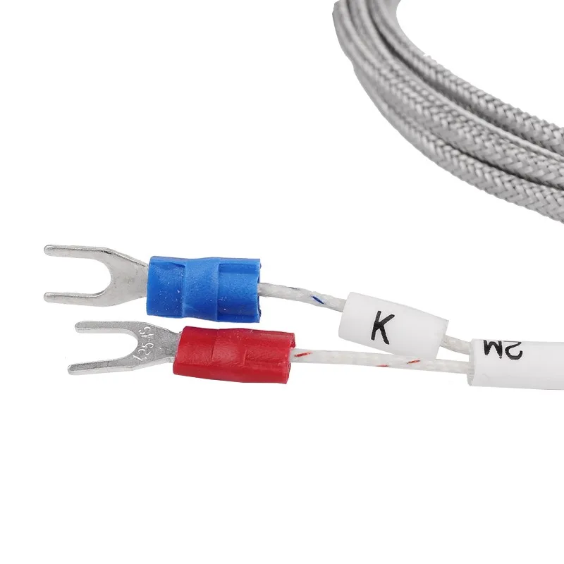 10 см датчик температуры из нержавеющей стали датчик типа K термопары трубки с 2 м провода кабель