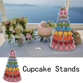 

10 Individual Tiers Round Macaron Tower Stand Cake Display Rack Hand Washable And Reusable For Wedding Birthday Decoration