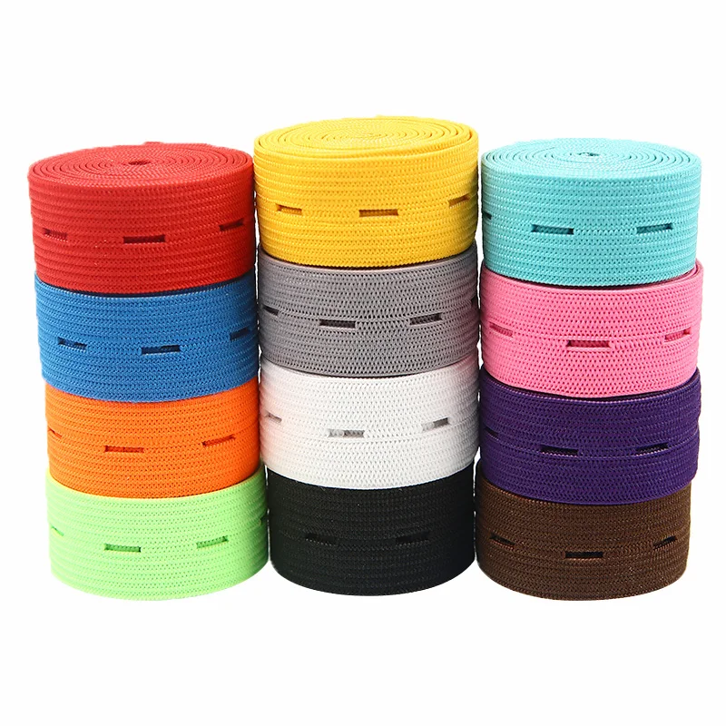 

Elastic Bands 20mm Woven Button Hole Elastic Band Elast Stretch Tape Extend Finish Tape DIY Sewing Garment Accessory 5meters