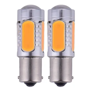 

1Pcs Universal COB LED Bulbs Stop Lamp LED Turn Signal Amber Yellow Fog Driving Auto Brake Backup Light lamps