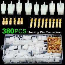 380 PCS 2.54MM Nylon Jumper Pin Housing Connectors Electric Wire Male Female Pin Connectors Plug Set For Motorcycle ebike car