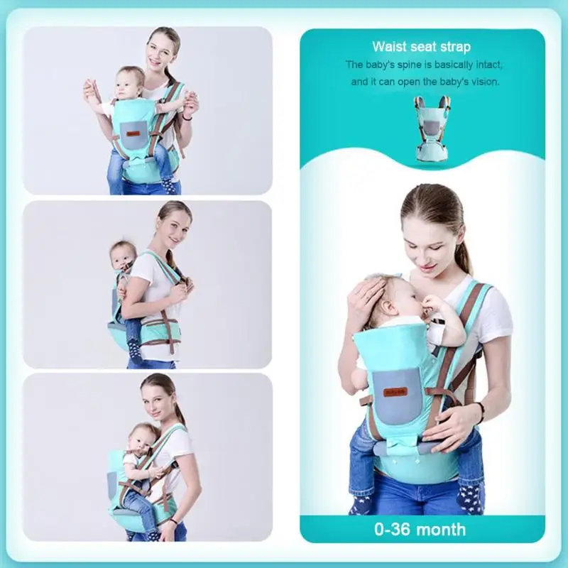 Переноска для ребенка кенгуру сумка дышащий фронтальная кенгуру 4 в 1 функциональный Детский рюкзак мешок Обёрточная бумага слинг