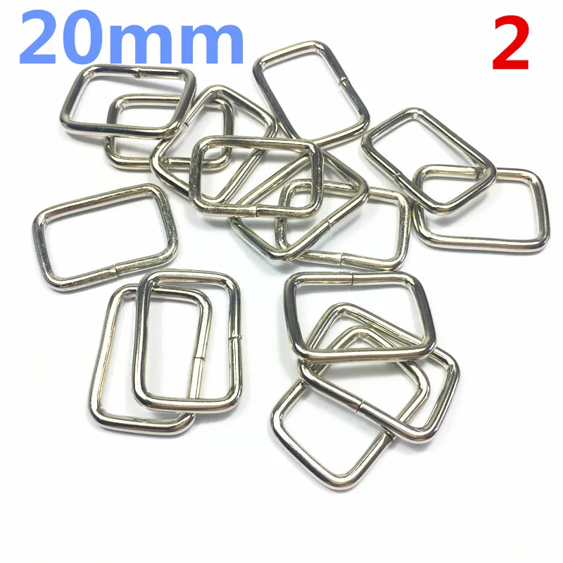 25pcs1 5 мм/20 мм/25 мм/40 мм прямоугольное кольцо несварные никелированные петли для