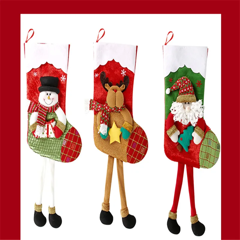 Christmas Xmas Bag Santa Claus Snowman Elk Decoration for Home New Year Products (14)