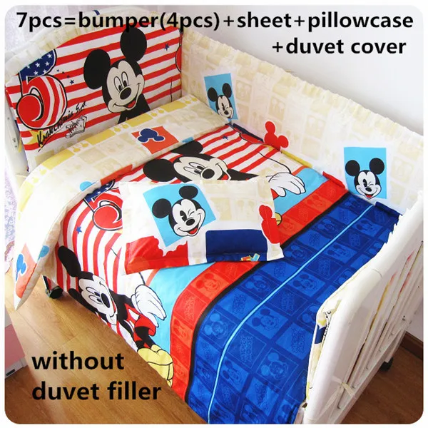 Promotion 4 5 9pcs Cartoon Baby Crib Bedding Sets Crib Cot Cradle