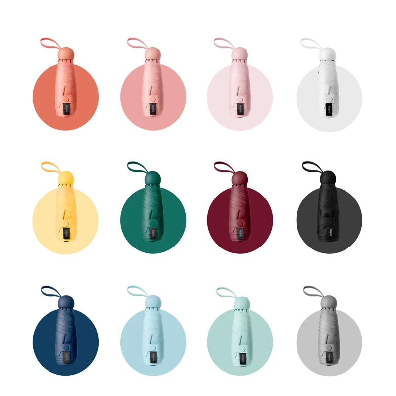 

Mini Pocket Sun Umbrella Female Super Sun Protection UV Rain and Rain Dual-use Small Umbrella Folding Compact Portable 3DYYy24