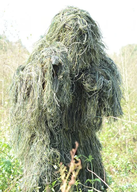 Камуфляж Охота Ghillie костюм Yowie Снайпер Ghilly костюм для страйкбола Пейнтбол дышащая сетка подкладка Лесной/пустыни - Цвет: Woodland