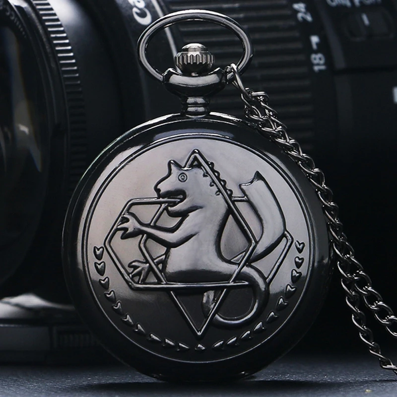 Full Metal Alchemist Quartz Pocket Watch Pendant Men's Necklace Gift quartz watch,pocket watch