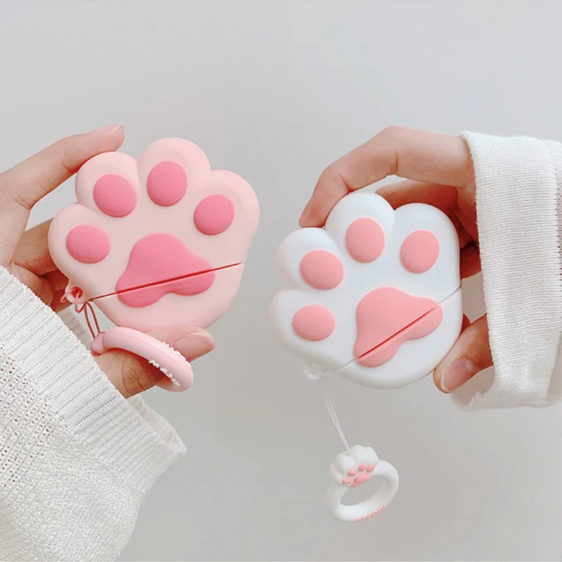

Cute Cat claw For Apple Airpods Case Bluetooth Earphone Case Funny 3D Silicon Cases For Airpods Protective Cover Headset Box Bag