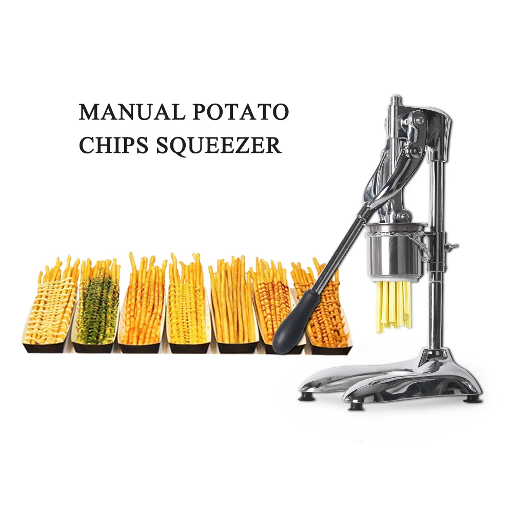

GZZT Manual French Fries Cutters Vertical Long 30cm Potato Chip Makers Machine Aluminum Alloy Manual Food Processors
