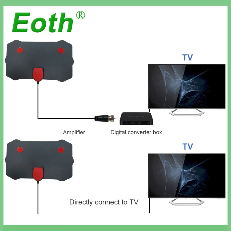 ТВ антенна внутренний Цифровой Уличный hdtv hqclear receptor внешний усилитель для dtv dvb t2 с