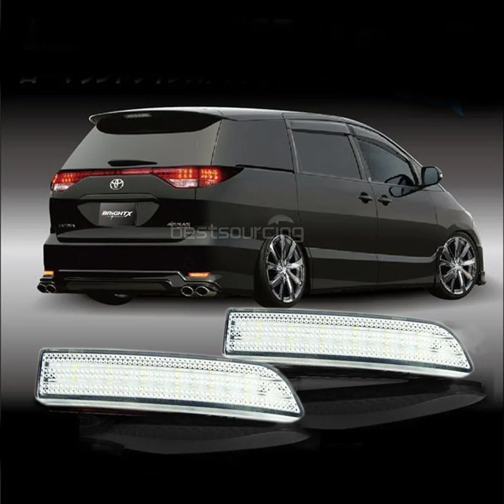 

Clear Lens LED For Toyota Alphard RAV4 Previa Rear Bumper Reflector Brake Tail Light 2009 2010 2011