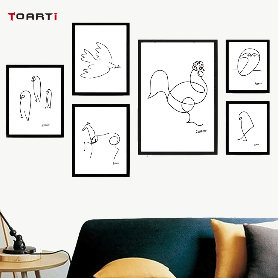 

Abstract Animals Posters&Prints Minimalist Line Drawing Nordic Wall Art Modern Nursery Paintings Living Room Decoration Pictures