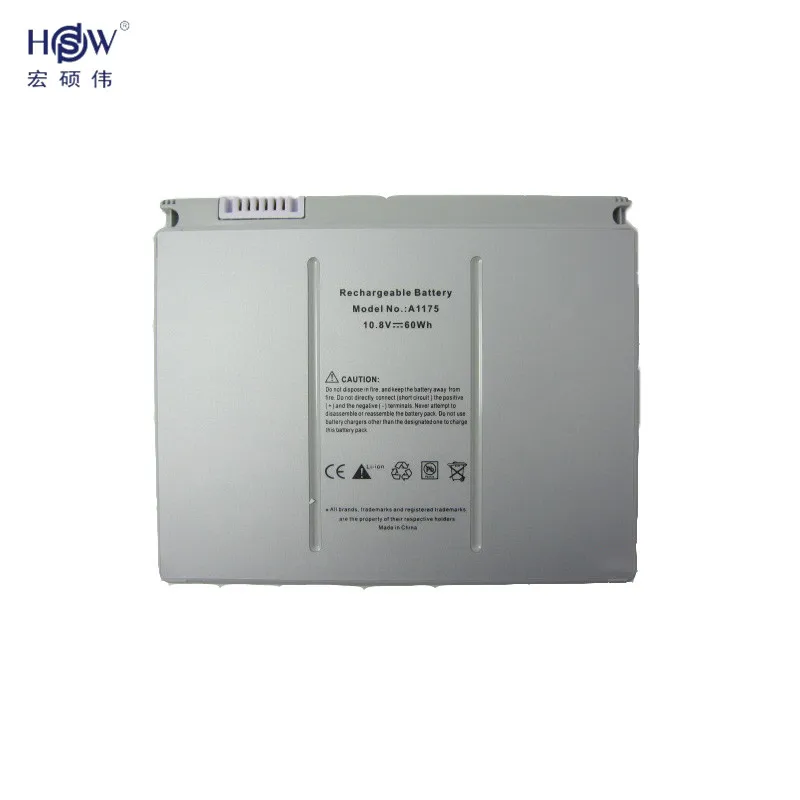 HSW 10,8 v 60Wh ноутбук Батарея A1175 MA348 для Apple MacBook Pro 1" A1150 A1260 MA463 MA464 MA600 MA601 MA610 MA609 Батарея