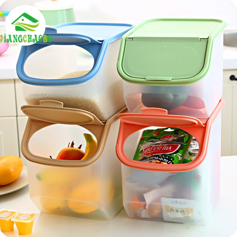 

JiangChaoBo Nordic Style Refrigerator Storage Tank Plastic Rice Barrel