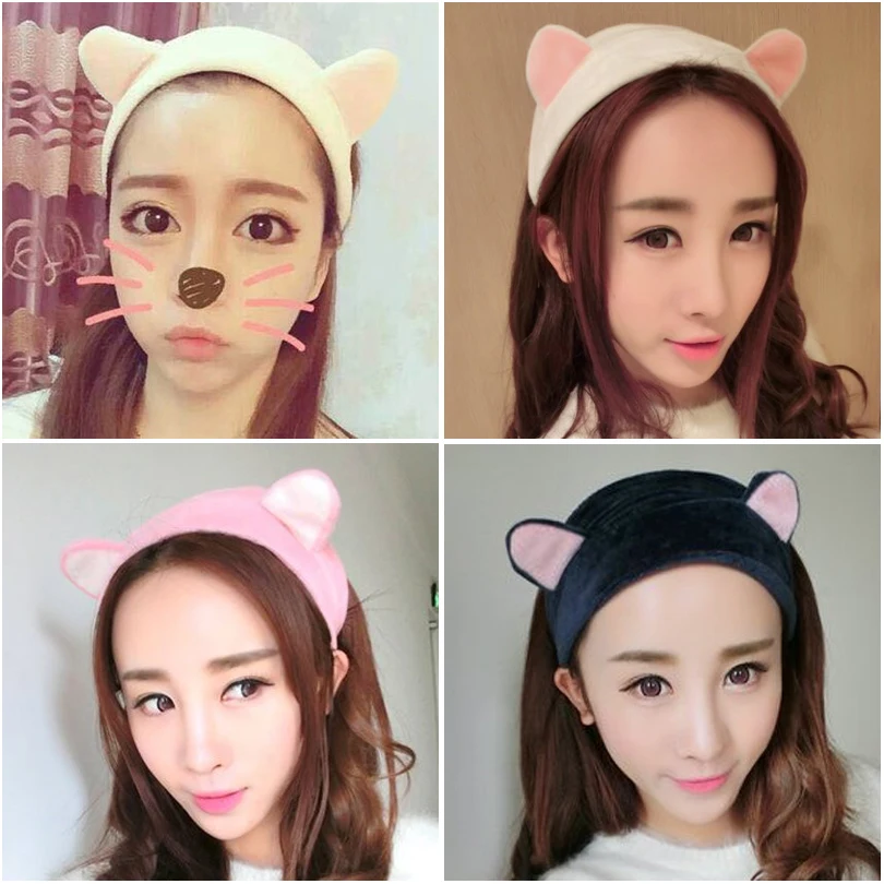 1 шт. cute cat ear волос группа головной убор волосы шарф towel