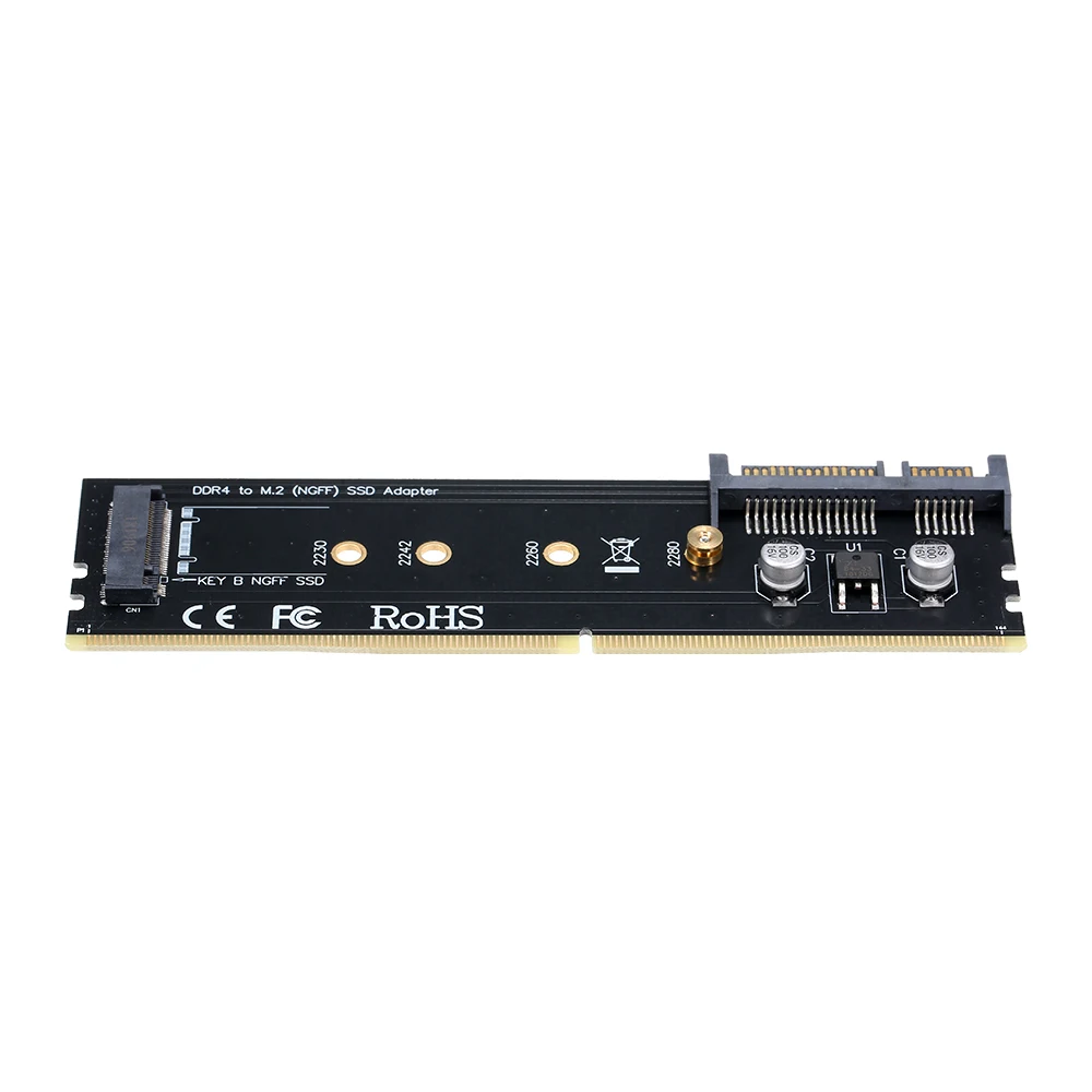 Адаптер для жесткого диска адаптер DDR на M.2 SATA (NGFF) B key 2230/2242/2260/2280 SSD DDR4 слот памяти