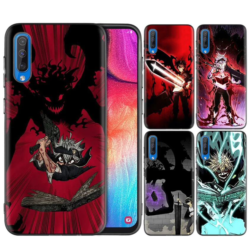 

Black Dark Silicone Case for Samsung Galaxy A50 A30 A10 M30 Cases Cover Shell Coque Manga Anime Black Clover