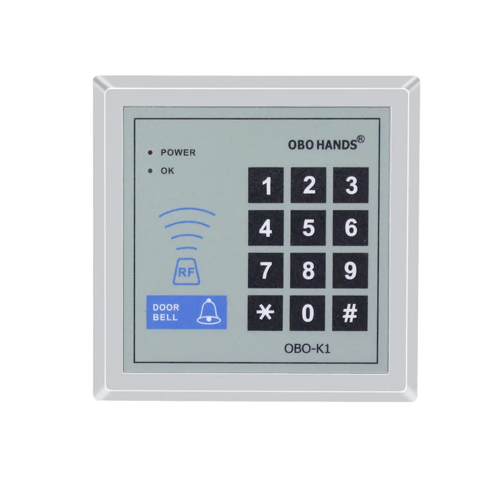 Автономный RFID контроллер доступа 125 кГц считыватель смарт-карт клавиатура с 10 EM4100/4200 брелки для домашней системы блокировки дверей WG26