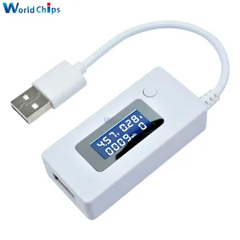 

LCD USB Detector Voltmeter Ammeter Mobile Power Charger Capacity Tester Meter Voltage Current Charging Monitor 3V-7V DC 3-7V