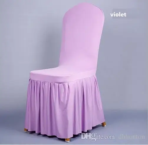 Стул юбка крышка стул для свадебного банкета протектор Slipcover Декор плиссированная юбка стиль накидка на стул эластичная спандекс высокого качества