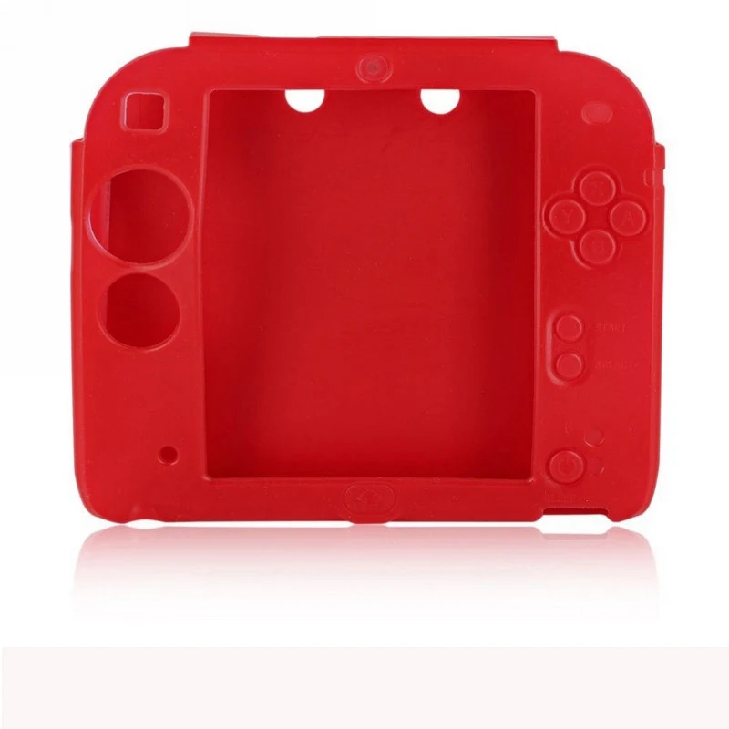 Силиконовый чехол для nintendo 2DS ультра тонкая мягкая резина, силикон, чехол для 2DS аксессуары гелевый защитный чехол 5 цветов - Цвет: Red