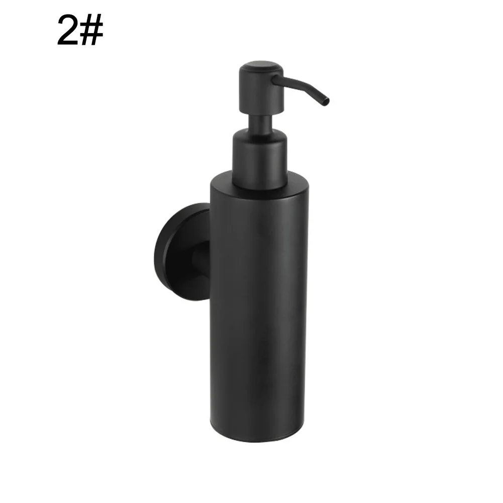 200 мл нержавеющая сталь настенный насос для лосьона домашняя ванна с черным покрытием Бостонский круглый диспенсер для мыла кухонные принадлежности для ванной комнаты - Цвет: 2