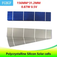 100pcs 156MM 31 2MM 0 87W Polycrystalline Solar Cells Solar Panel For home MP3 MP4 Phone