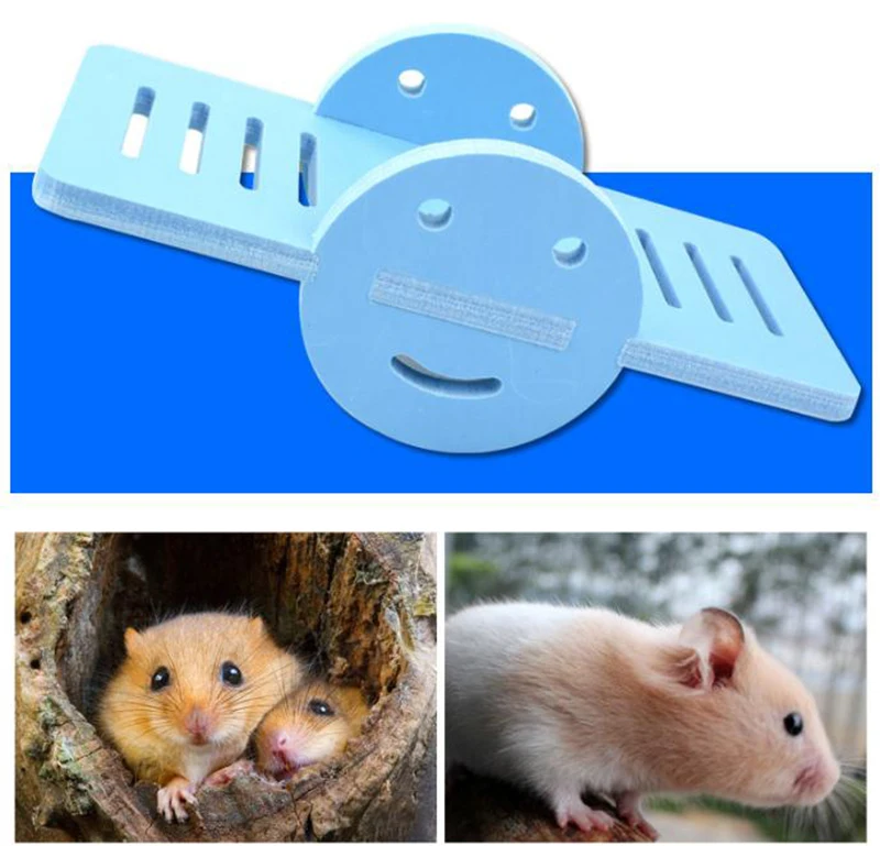 Wooden Hamster Seesaw Totoro Teeterboard Interactive Teetertotter Little Pet Rabbit Guinea Pig Chinchilla Cage Accessories 1PC